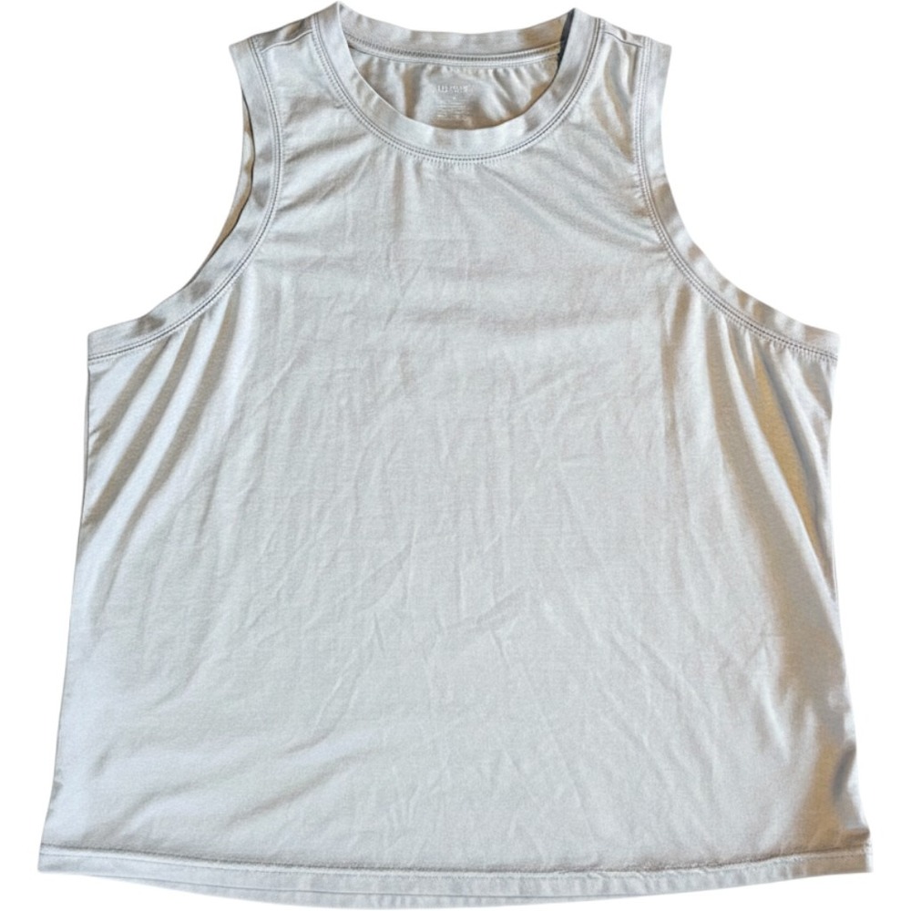 Quince Womens Gray Recycled Polyester Spandex Active Tank Top Size Medium